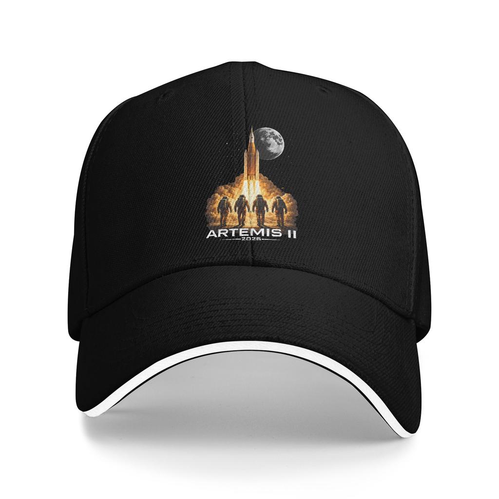 Artemis Launch to The Moon Astronaut Explorer Baseball Cap Retro Men Trucker Hat Breathable Print Outdoor Sports Baseball Caps