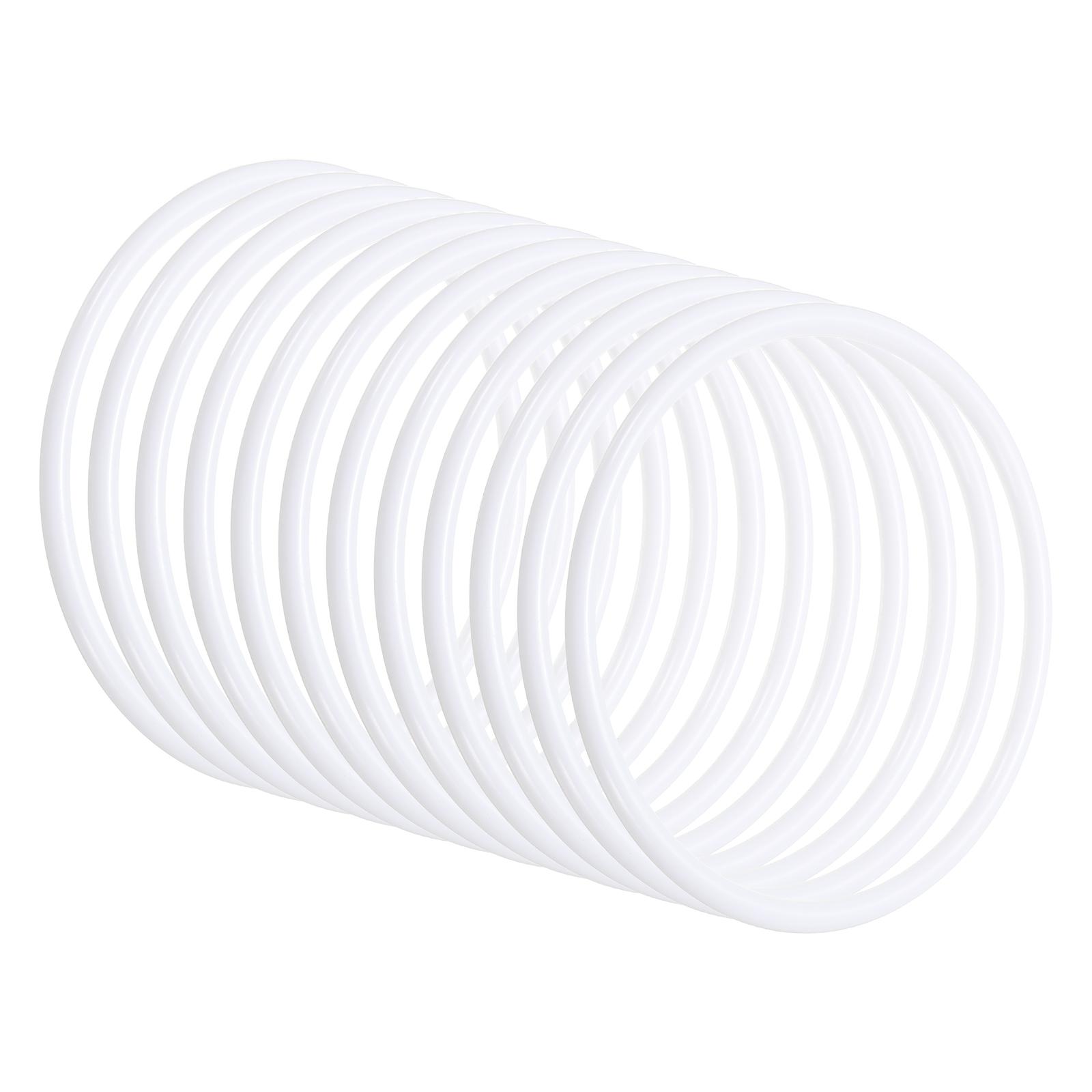 

Кольца для ловца снов 4 дюйма, 30 шт. Пластиковое макраме венок круглый обруч, белый белый