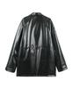 Guvo Faux Leather Raglan Coat