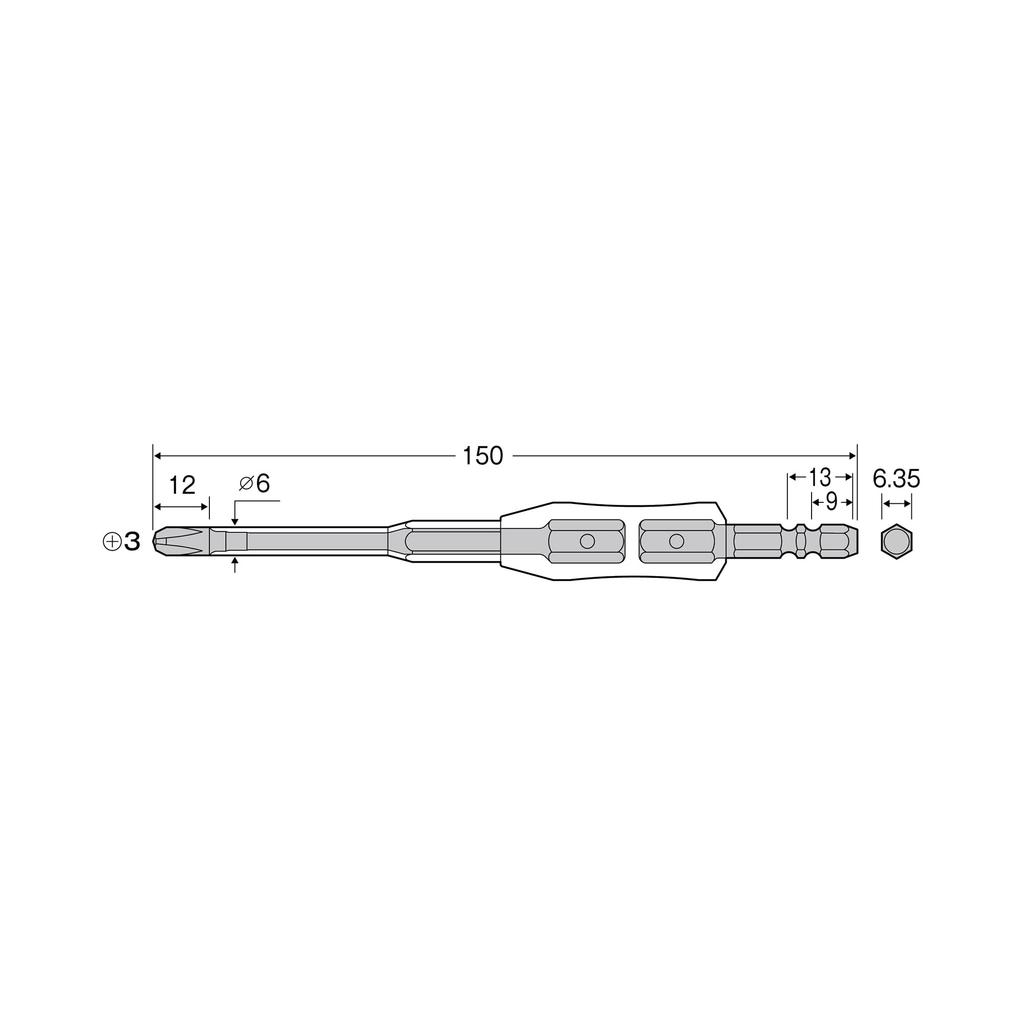 ANEX AZM-3150 Insulated Phillips Screwdriver No.3 X 150mm Direct from Japan