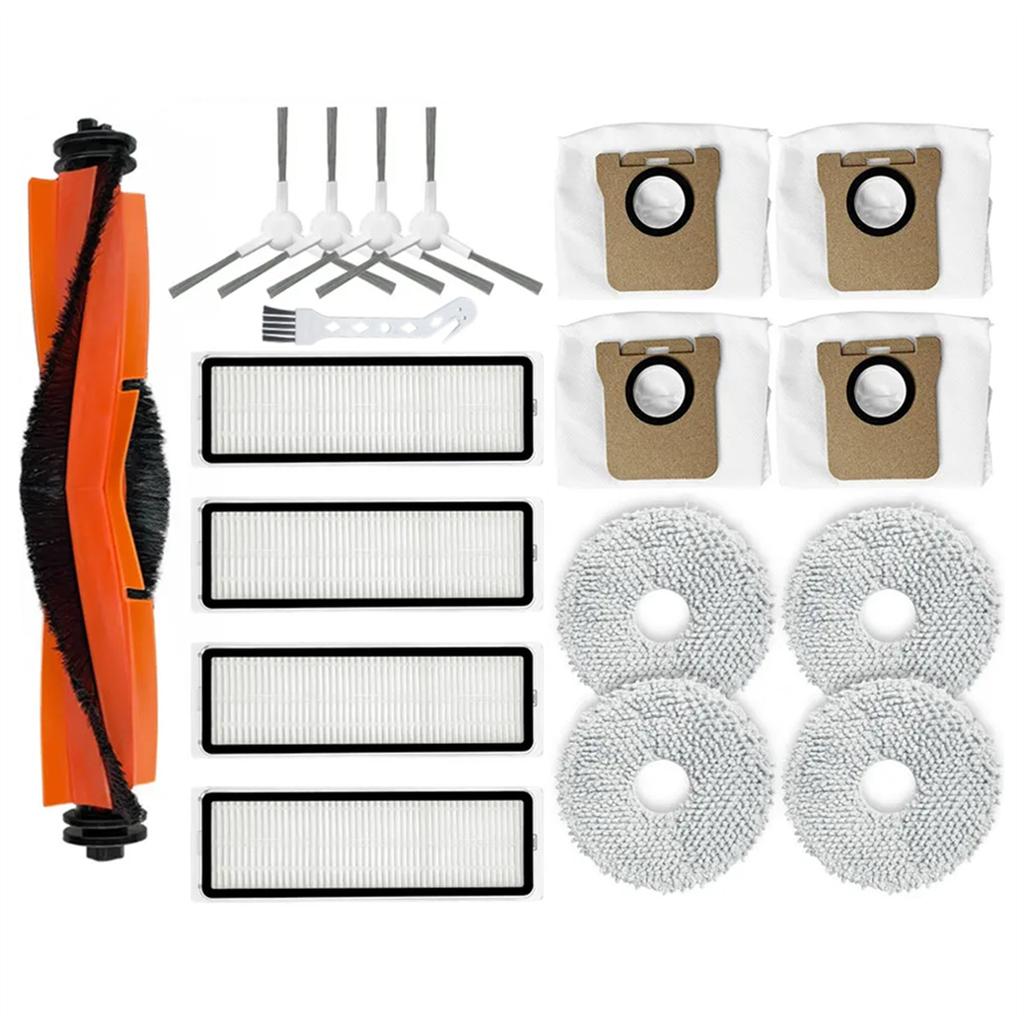 Xiaomi MIjia X20 Plus X20+ robotporszívóhoz, Mian oldalsó kefe szűrő, mop porzsákok cserealkatrészei