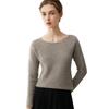 Women's Cashmere Sequin Knit Sweater - Autumn/Winter Low Round Neck, Loose & Slimming Fashion Top