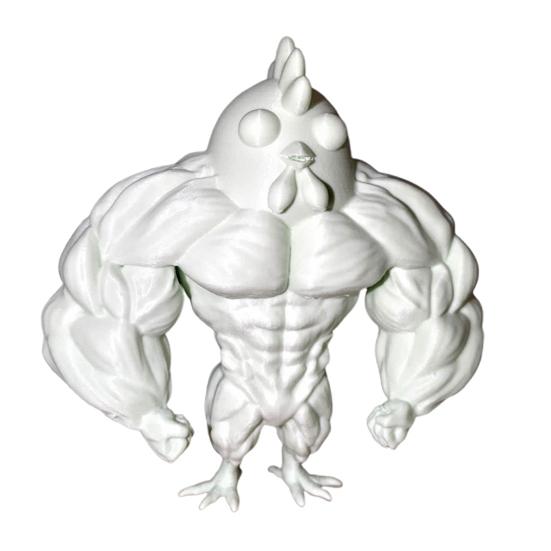 

Мускулистая статуэтка курицы 3D настольное украшение в виде курицы мускулистый петух курица фигурка для дома фермерского дома каминной полки шкафа украшение B