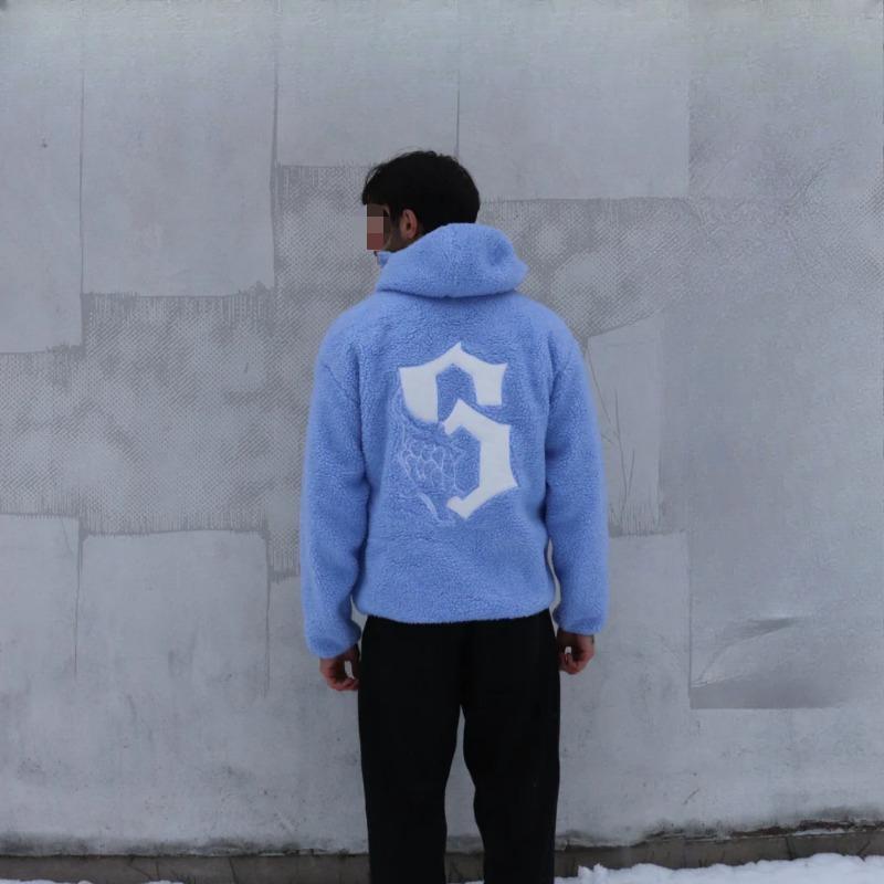 European and American Y2K Thick Warm Hooded Loose Hoodie