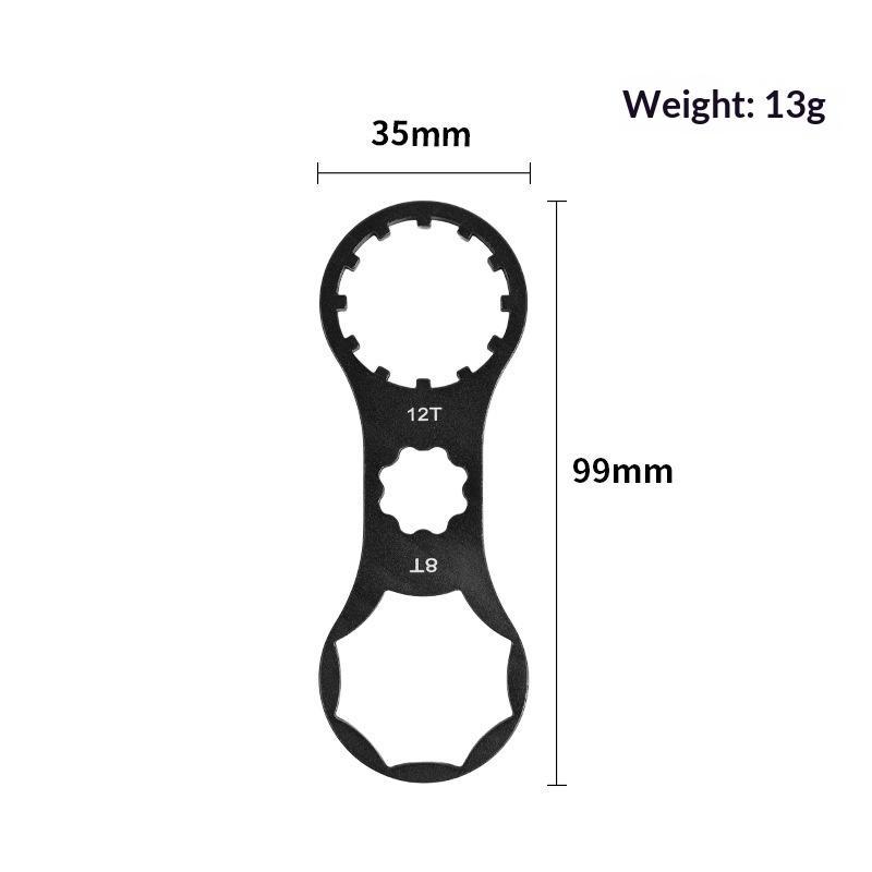 Aluminum Alloy Bike Front Fork Cap Wrench Lightweight High Precision Perfect For Mountain Bike Repair Maintenance