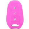 Jingyuqin Shell Cover Holder Car Key Fob Case For Peugeot 208 DS3 5008 DS5 DS6 For Citroen C4 C5 X7 Silicone Rubber Smart