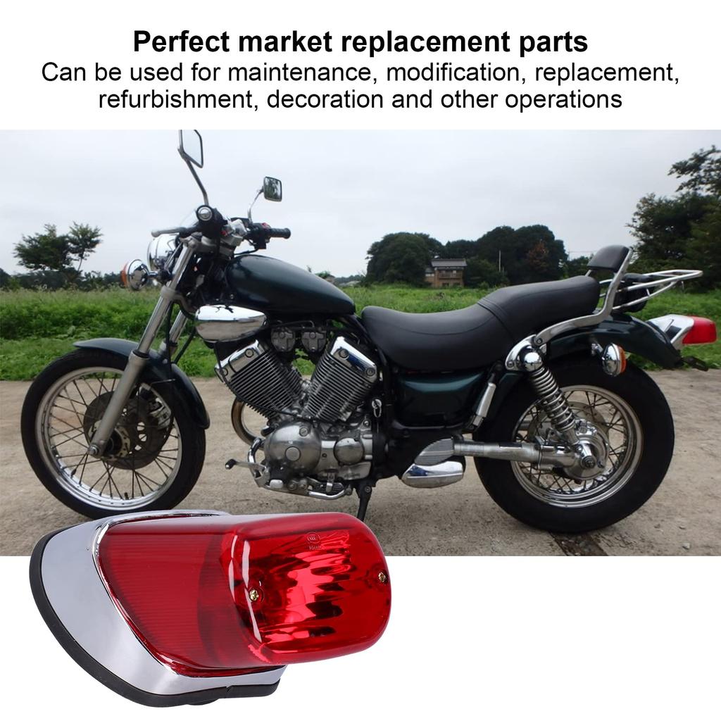 Yamaha Villago XV250/XV400 Motorcycle Replacement Brake Light Taillight - ABS Red - Repair Parts