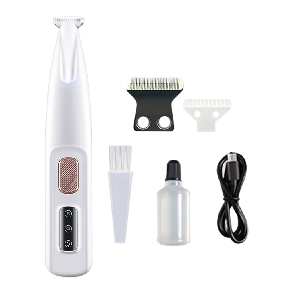 Pet LED Precision Trimmer Grooming Hair Clippers with LED Light Design for Long Haired Dogs Cats