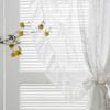 Breathable Lace Window Curtains - Vintage Ruffled Sheers for Bay Window/Balcony, Cottage Style Room Divider with Wave Trim (Ready-to-Hang) 1pc