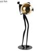 Abstract Character Statue Metal Handicraft Gold Balls Decorative Character Figurines Sculpture Home Decoration Accessories