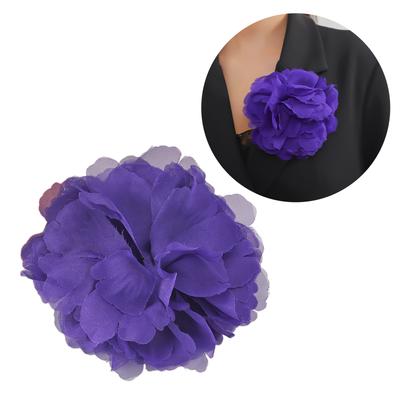Stylish Fabric Flower Brooch Accessory Graceful Fabric Flower Lapel Decoration Dainty Brooch Pin for Anniversary Gifts