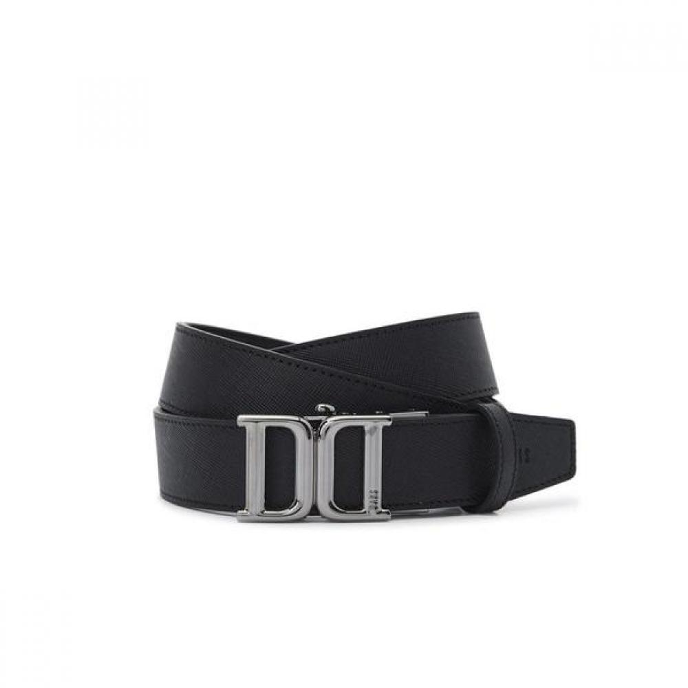 Daks Black Dd Metallic Buckle Leather Automatic Belt