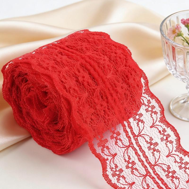 Water Soluble Lace 4cm Width Ideal For Clothing Sewing Craft Projects And Decorative Use Polyester Fabric