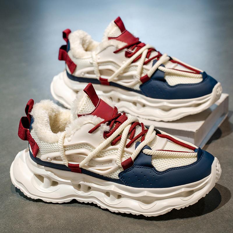 Men's casual sneakers winter light breathable soft-sole outdoor speed running shoes fashion students racing sports tide shoes