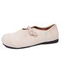Women's Round Toe Slip-On Comfortable Soft Sole Versatile Flat Shoes Casual Office Wear Apricot Slip-on Loafers for Plus Size