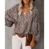 1116 European and American women's clothing summer new V-neck lantern sleeve top V-neck loose shirt women