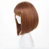 Anime My Hero Academia Ochako Uraraka Perruques Courtes Synthétiques Brunes Bob Résistantes à la Chaleur Perruque de Costume Cosplay