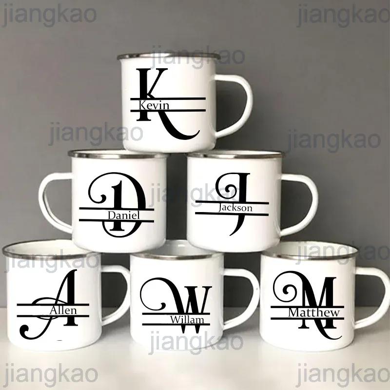 Personalisierte Tasse Initial mit Name Tasse Benutzerdefinierte Tee-Kaffee-Tassen Junggesellinnenabschied Team Trauzeuge Tassen Hochzeitsgeschenke für Trauzeugen