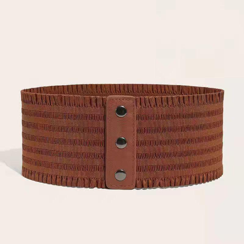 Women’s Elastic Wide Waist Belt Retro Classic Style Statement Piece Match for Long Shirts and Dresses