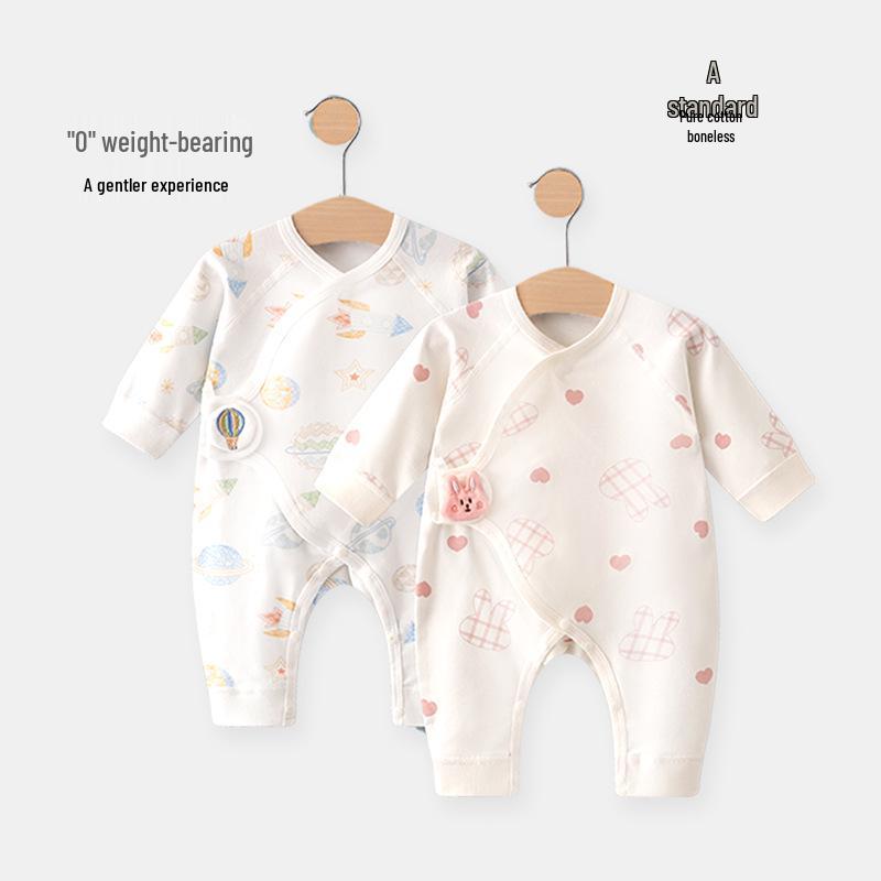 

Seasonal Newborn Cotton Romper - Unisex Baby Crawling Suit with Butterfly Design 59 cm