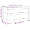 Plant Pot White 90x50x50 Cm Solid Pine Wood