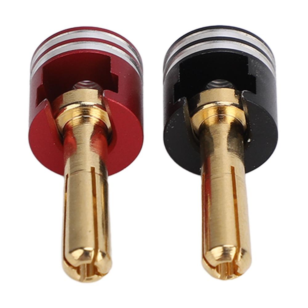 2Pcs Metal RC Heatsink Banana Plug Connectors Banana Plug Connectors  For RC Crawler Car