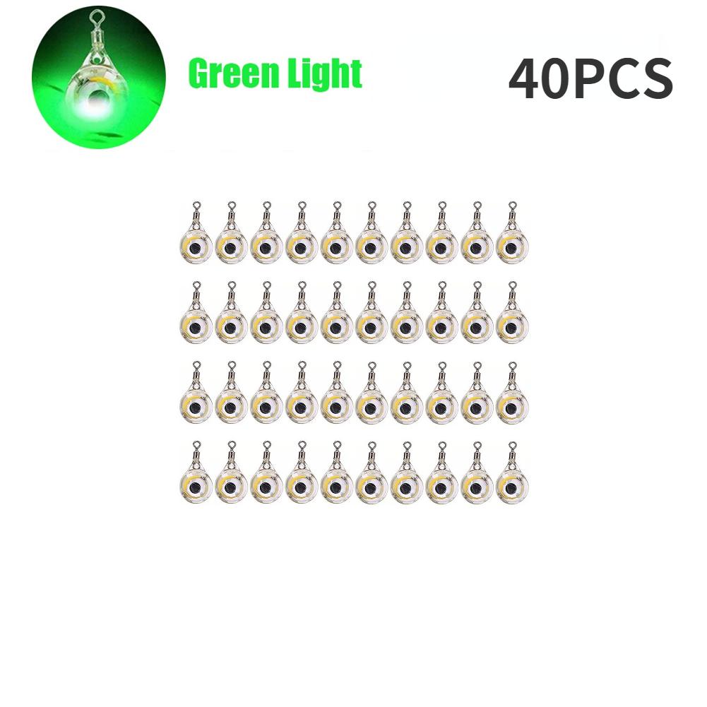 10-200pcs Mini Fishing Lure Light LED Deep Drop Underwater Eye Shape Squid Fish Bait Luminous Lure for Attracting Fish