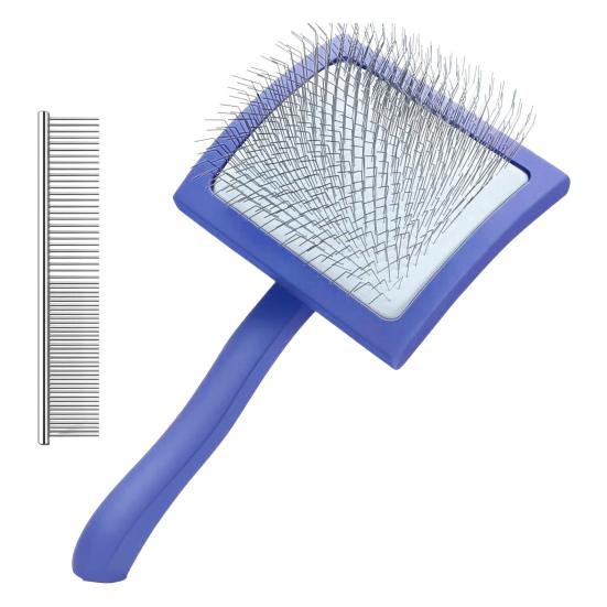 1 Set Slicker Brush for Poodles Dog Grooming Brush with Extra Long Pins Pet Brush And Comb Remove Tangles Knots for Goldendoodles Labradoodles