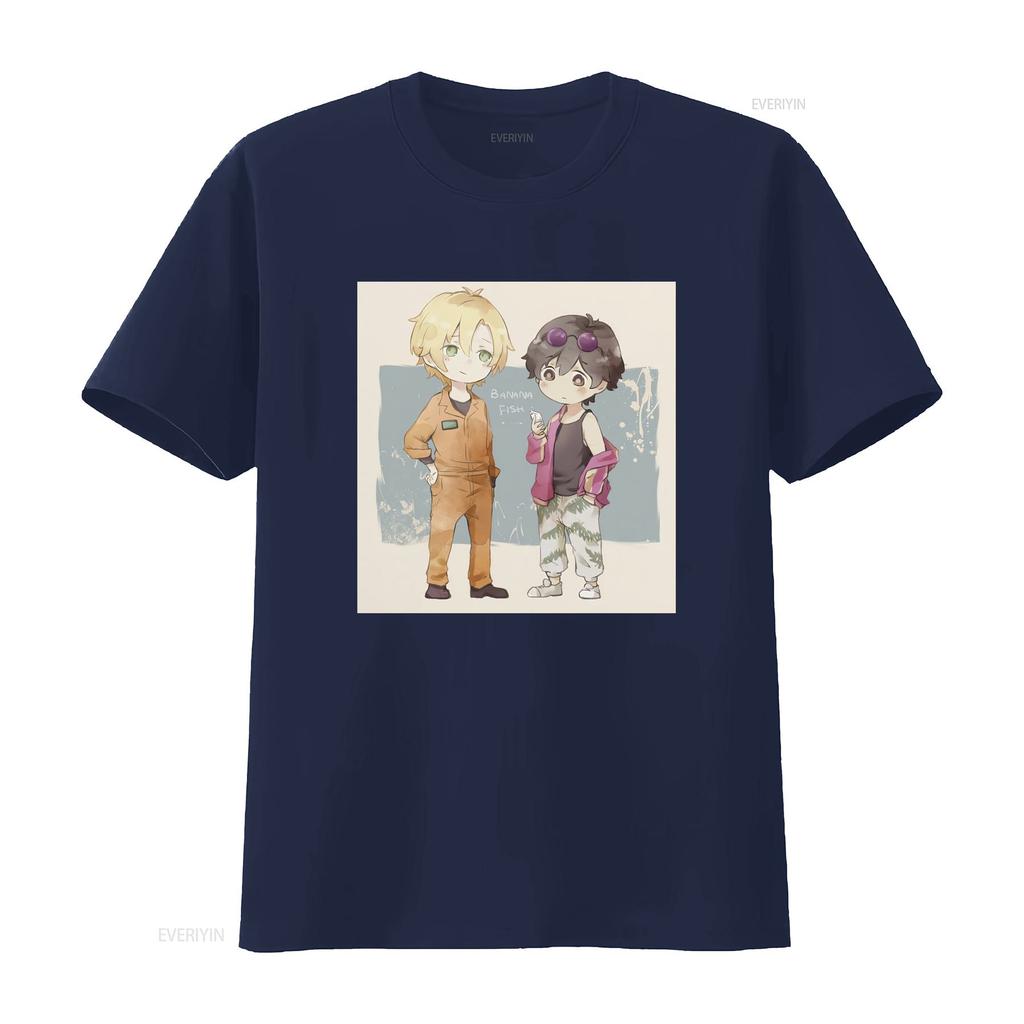 Banana Fish Ash Lynx T-shirt 100% Cotone vintage Lavata Traspirante Morbida Elasticizzata Top Per Uso Quotidiano Casual Leggermente