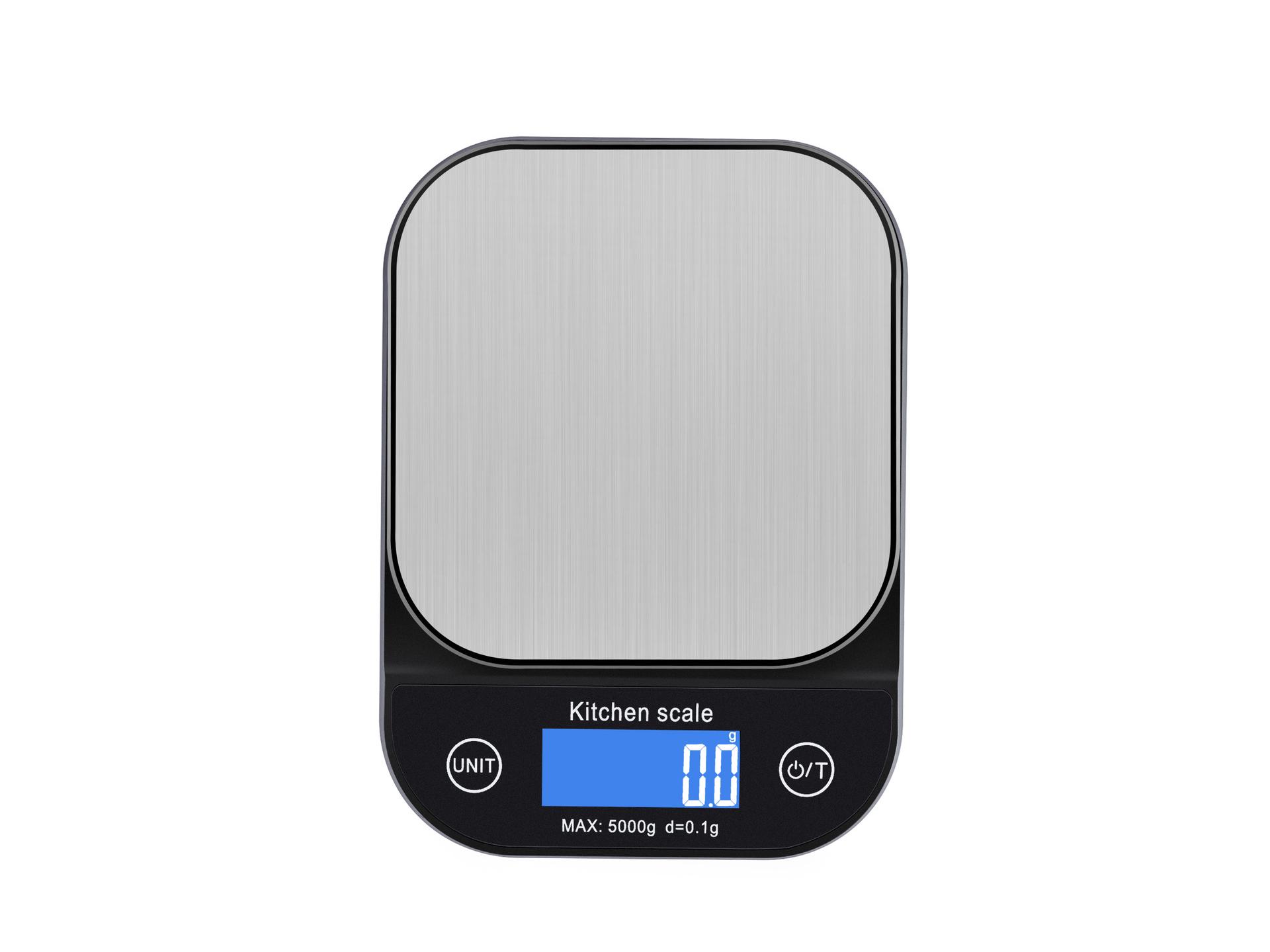 Stainless Steel Dustproof & Waterproof Kitchen Scale, 0.1g Precision for Baking Battery 10kg/1g
