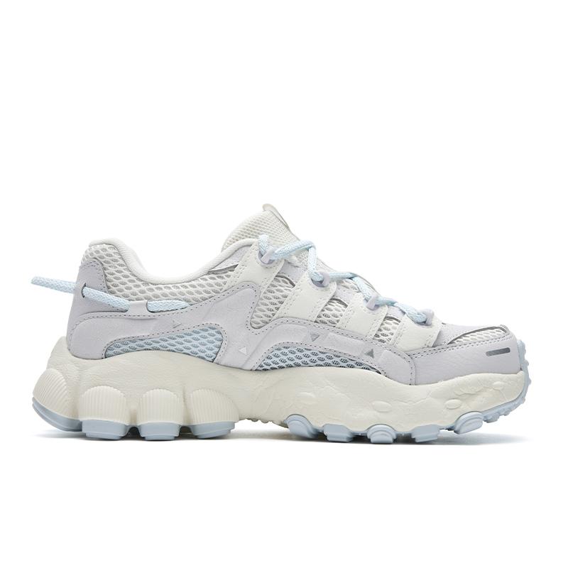 FILA PILA Lightweight, Breathable, And Slip Resistant Low top Chunky Sneakers Women's Milk White/Rain Mist Gray F12W622132FGN