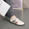 Cowhide White Shoes for Women In Spring New Korean Version of Jelly Soft Sole Women's Shoes Versatile Korean Version of Sports Flat Shoes