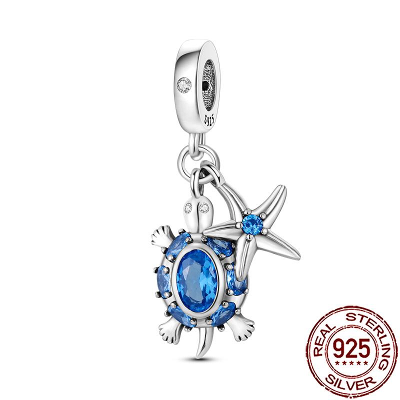 Uroki Oceanu Miedziana Rozgwiazda Muszla Ślimaka Ośmiornica Żółw Morski Ryba Koraliki Pasują do Bransoletki Naszyjnika Kobiety DIY Biżuteria