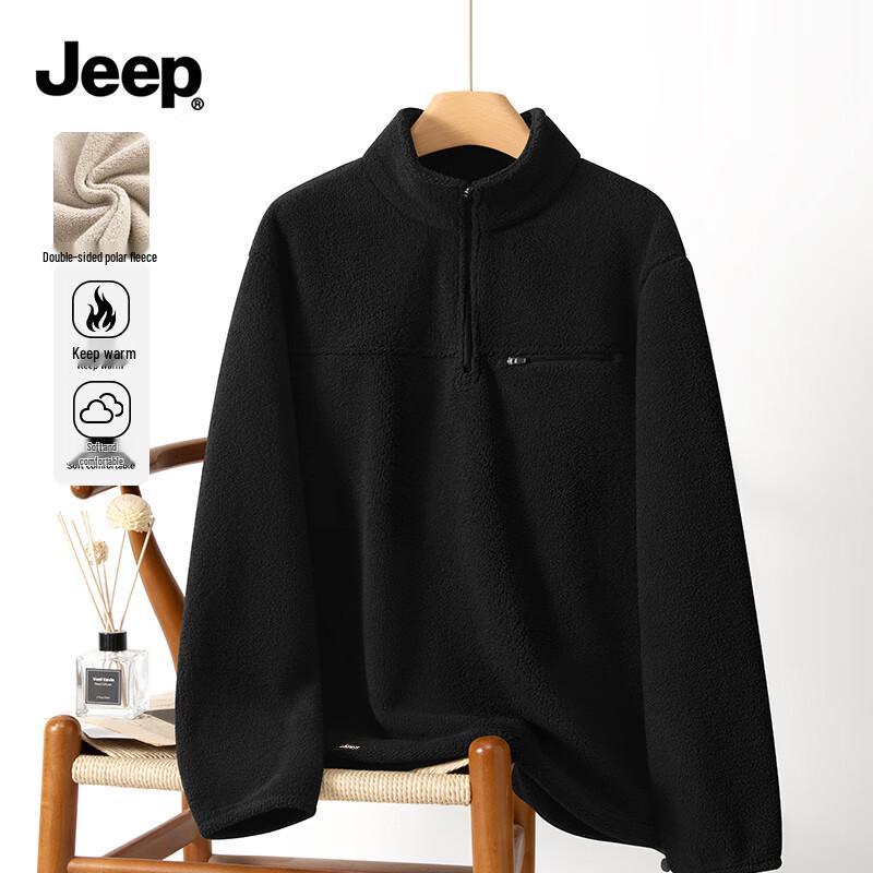 JEEP Men s Fleece Lined Stand-Up Collar Sweatshirt 3XL