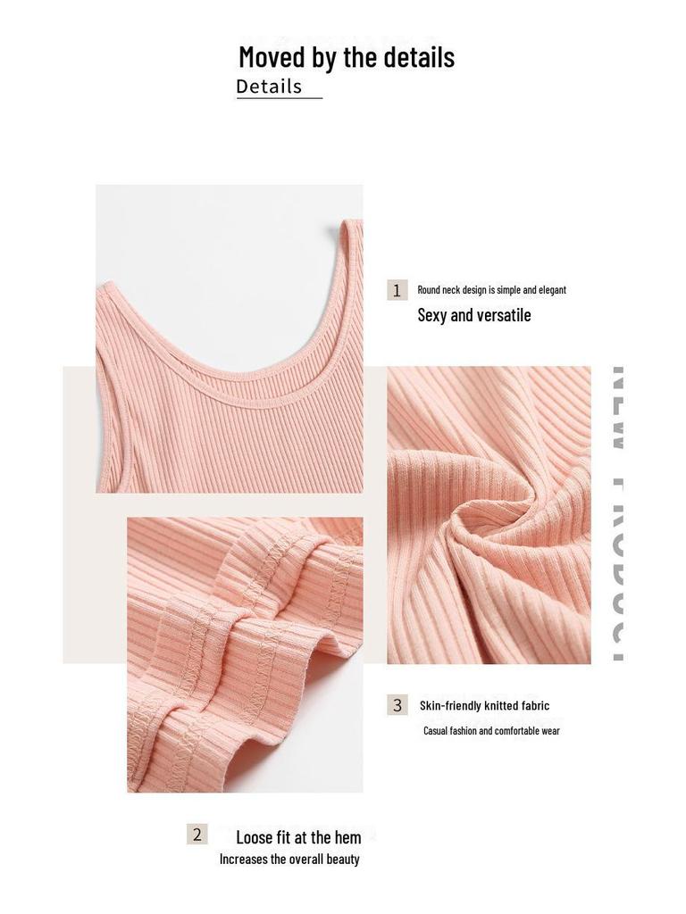 Plus Size Women's Multi-Color Knitted Tank Top - Summer Basics (61870)