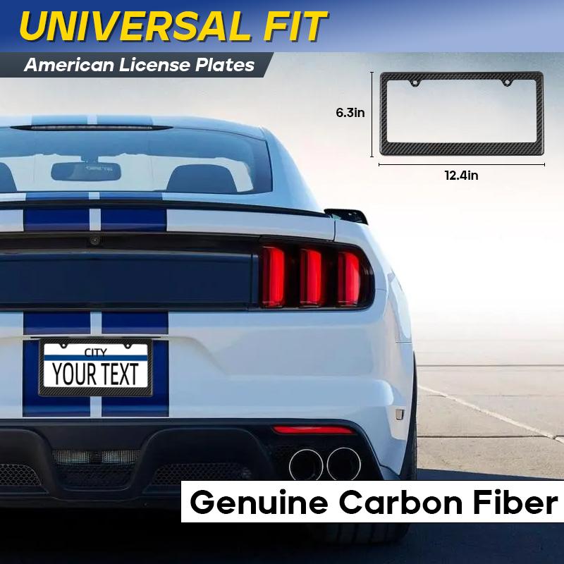 Universal US Standard Size Carbon Fiber Car License Plate Frame Cover Holder 16*32CM License Plate Frame Protection Parts License Plate Covers Frames