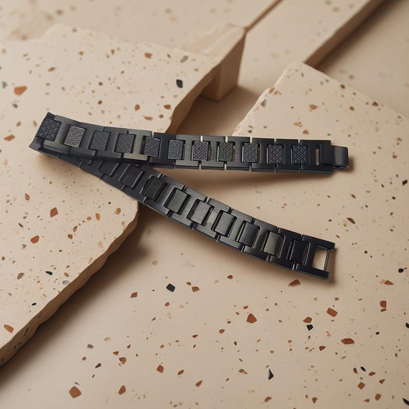 Stainless Steel Crocodile Pattern Bracelet Fashionable Unisex Diamond Shape Business Gift