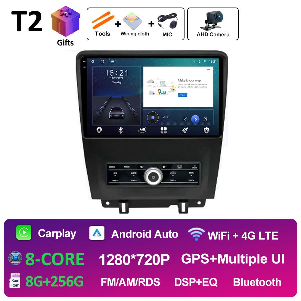 For Ford Mustang 2009 2010 2011 - 2014 DSP Stereo GPS Navigation Car Video Radio Multimedia Player Android Auto Cooling Fan WIFI