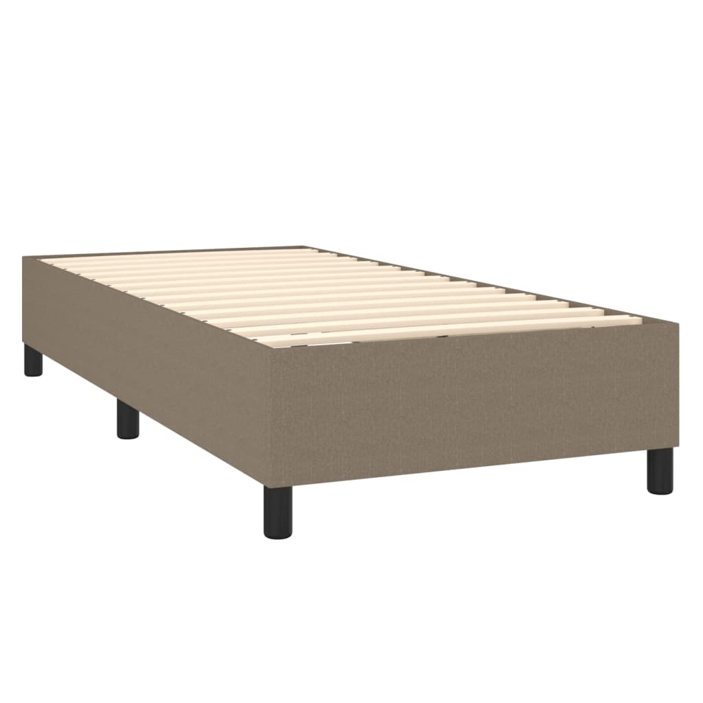 Vidaxl Letto Continentale Con Materasso, Taupe, Tessuto, 90X200 Cm