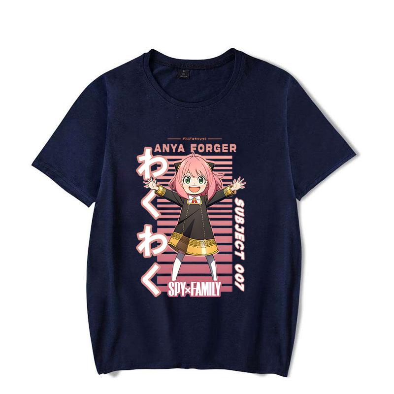 Gorąca Nowa Anime Anya Forger Nadruk T-shirt Kobiety Letnia Moda T-shirty Okrągły Dekolt T-shirt Anime Koszulka z Krótkim Rękawem