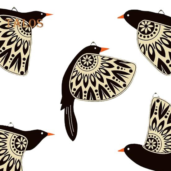 5 st Flygande Fåglar Väggkonst Dekor Rustik Träfåglar Väggdekoration Väggmonterad Fågelprydnad för Vardagsrum Sovrum Kontor