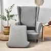 Ohrensessel Überwürfe 2 Stück / Set Dehnbares Lycra Ohrensessel Esszimmerstuhl Abdeckungen Sofa Möbel Überwurf Einfarbige Möbel Schutzhülle