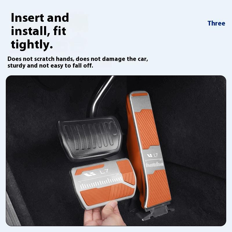 Fit For Li L6 L7 L8 L9 LIXIANG Car Accelerator Brake Pedal Metal Anti-Slip Foot Pedal Auto Interior Modification