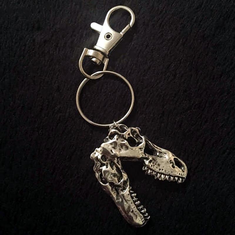 Handmade Tyrannosaurus Rex Skull Keychain Pendant