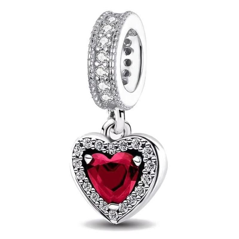 New Copper Shining Colorful Zircon Love Bow Fitting Charm Pendant Fit For Original Bracelet Diy Girls' Jewelry Love Gift