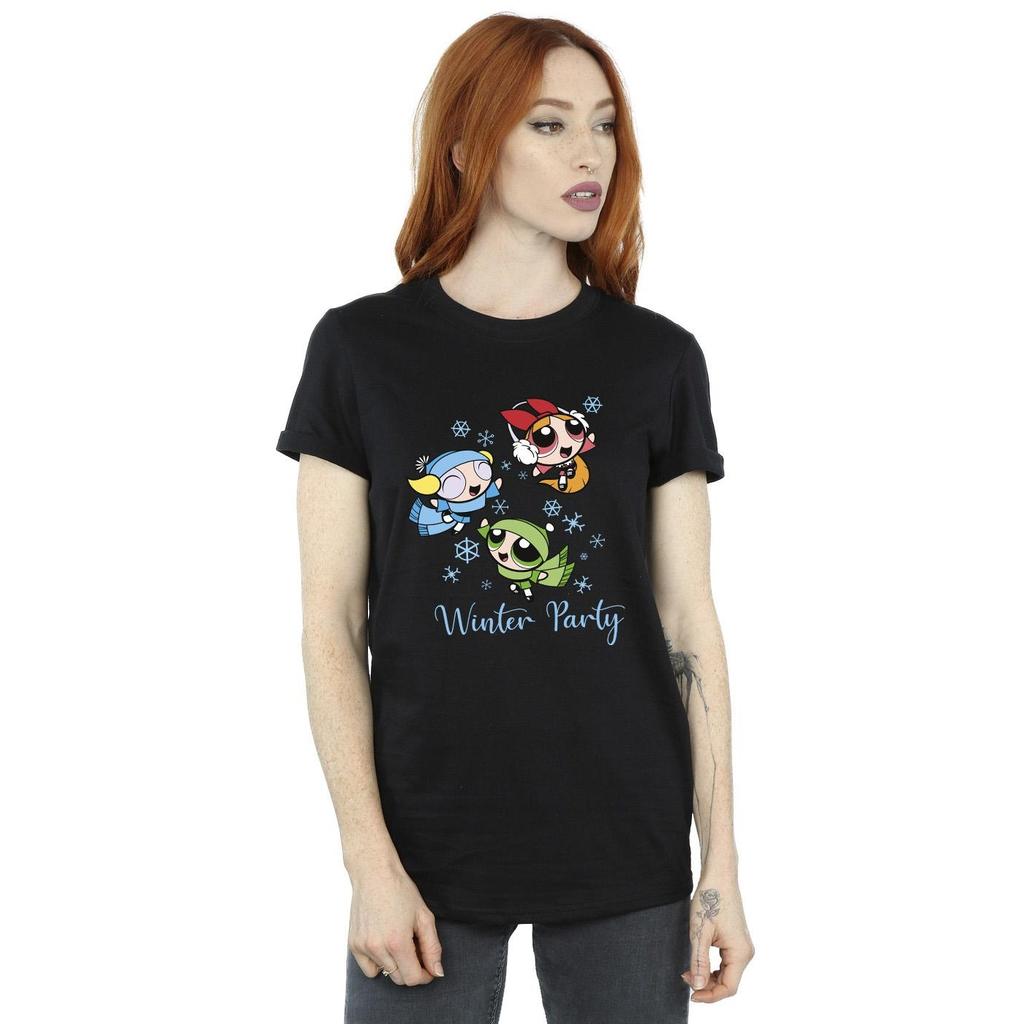 The Powerpuff Girls Womens/Ladies Girls Winter Party Cotton Boyfriend T-Shirt