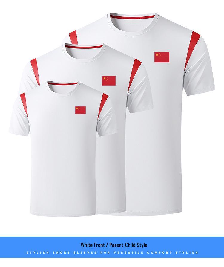 2022 National Team Sports T-shirt - Unisex Loose Fit for Men, Women, Children, Coaches, Couples, Short Sleeve Trendy Uniform.