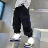Pantaloni Cargo da Ragazzo Primavera Autunno Casual Pantaloni Lunghi Bambini Joggers Bambini Sport Pantaloni Outdoor