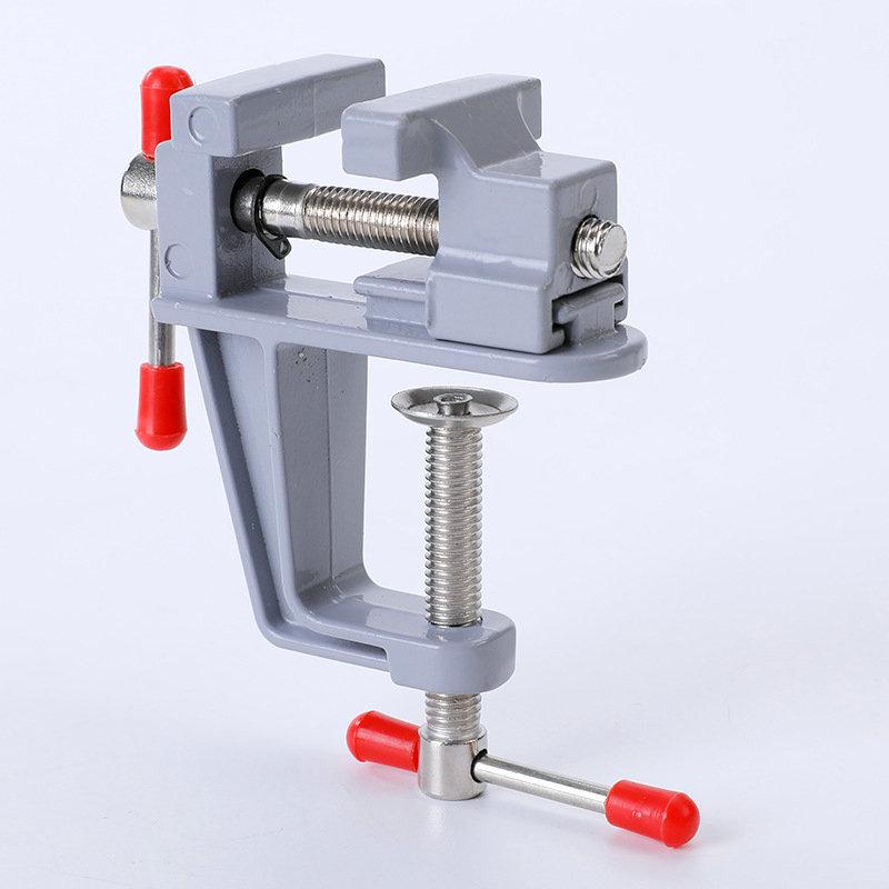 Mini Aluminum Alloy Table Vise - Compact Bench Vise and Flat Nose Pliers for Small Desktop Tasks