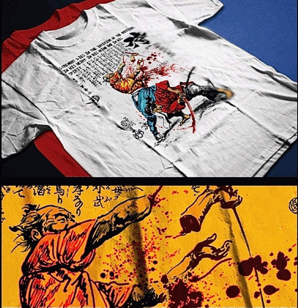 Самурай ретро Ронин кодекс бусидо воин Японский воин кровь Катана Унисекс футболка XXL